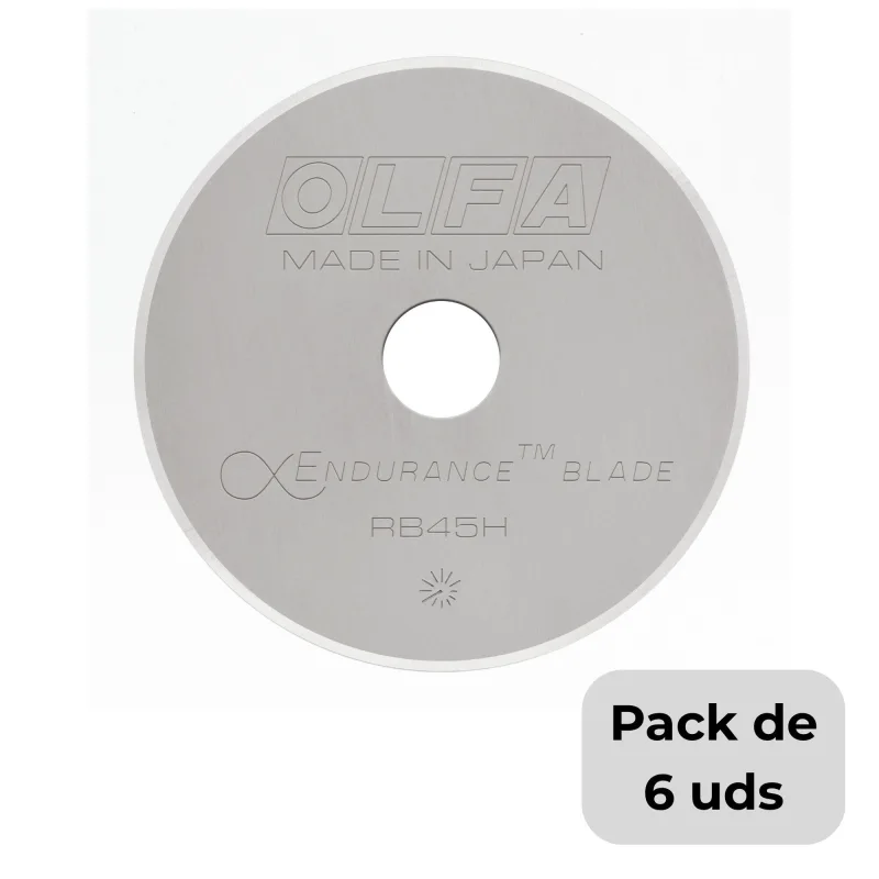 Packs de 6 cuchillas circulares de 45mm olfa rb45h-1