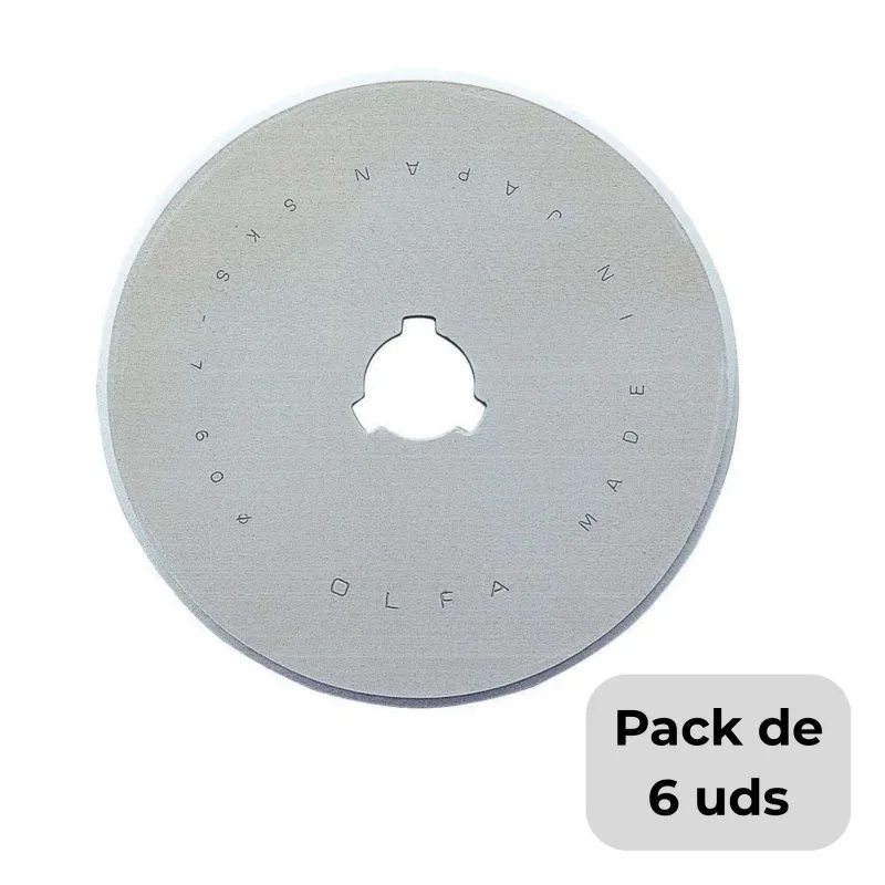 Packs de 6 cuchillas circulares de 60mm olfa rb60-1