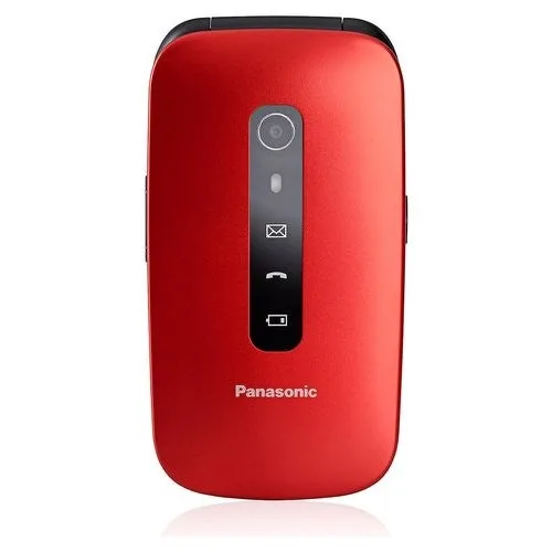 Teléfono móvil panasonic kx tu550exr senior rojo
