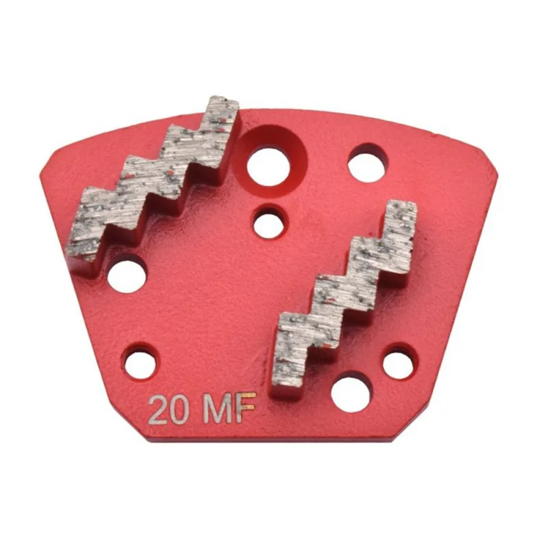 Segmento diamantado para la eliminación de revestimientos duros y gruesos zigzag (grano: 16/20) - pieza de diamante para pulido de suelos medios