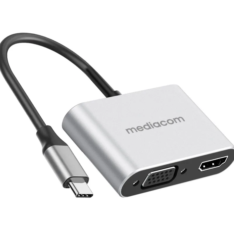 Mediacom md-c308 adaptador gráfico usb plata
