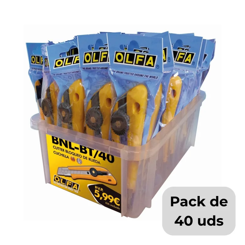 Packs de 40 cúteres de 18mm olfa bnl-bt