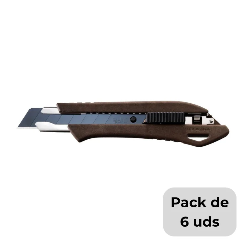 Packs de 6 cúteres de 18mm olfa wd-al/brn