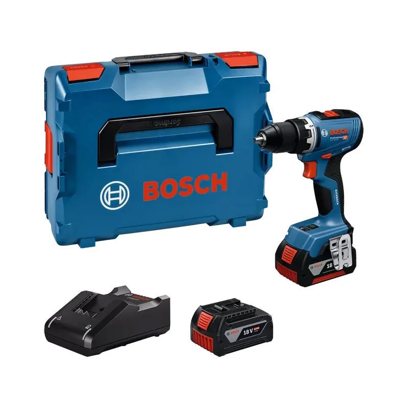 Perceuses-visseuses sans-fil gsr 18v-65 - bosch - avec 2 batteries 18v 5.0ah - chargeur - l-boxx - 06019n3203