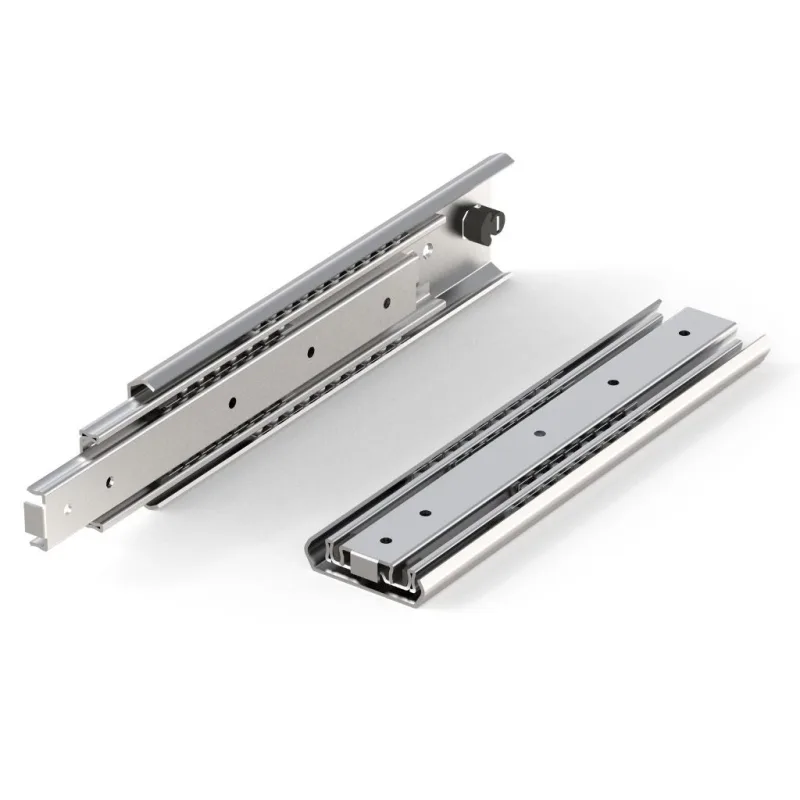 73 - 1000 mm par de guías para cajón con accionamiento de bola, carga pesada, extensión completa - 150 kg (2 piezas)