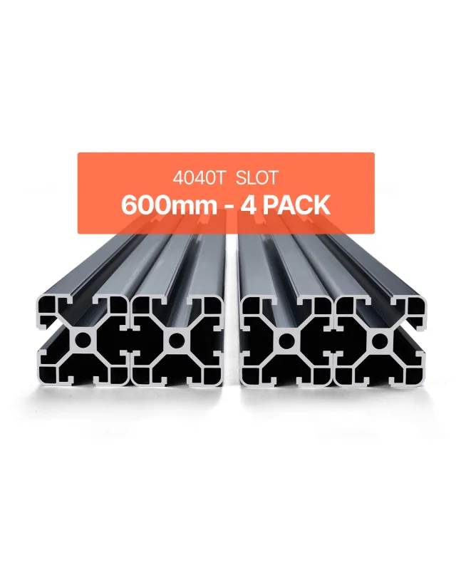 Perfiles de aluminio 4040 vevor, juego de 4 guías lineales anodizadas de 600 mm con ranura en t, norma ue, para impresoras 3d y cnc