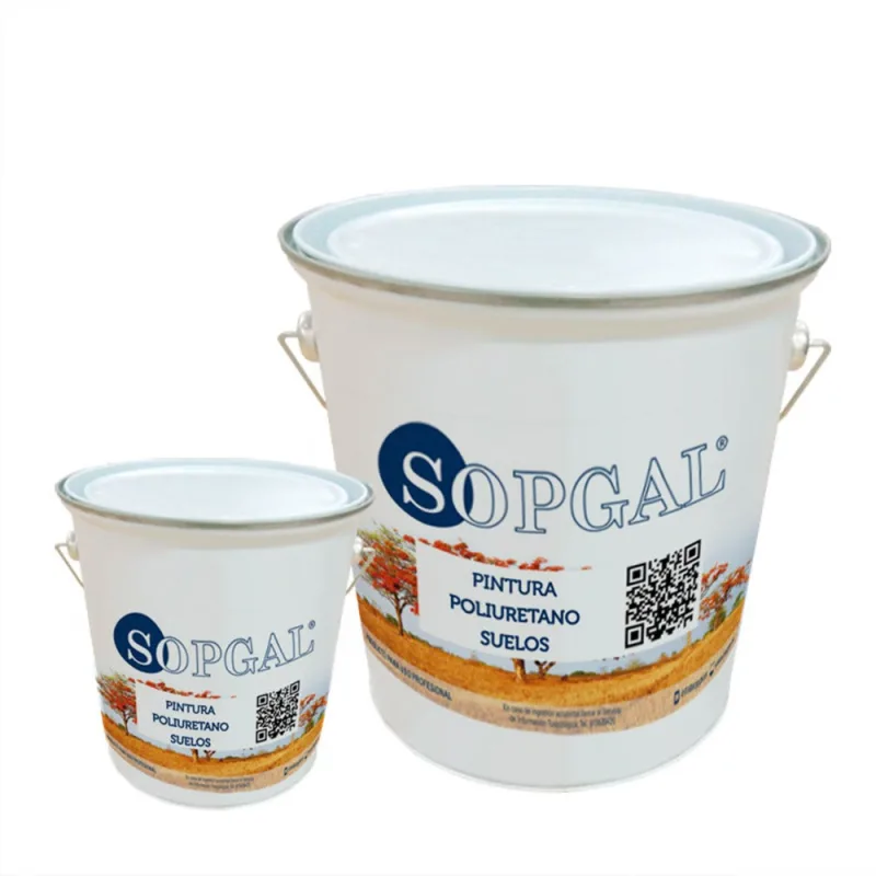 Pintura de poliuretano para suelos sopgal (16+4kg - color a medida - antideslizante) - resistente al desgaste y al roce. antideslizante