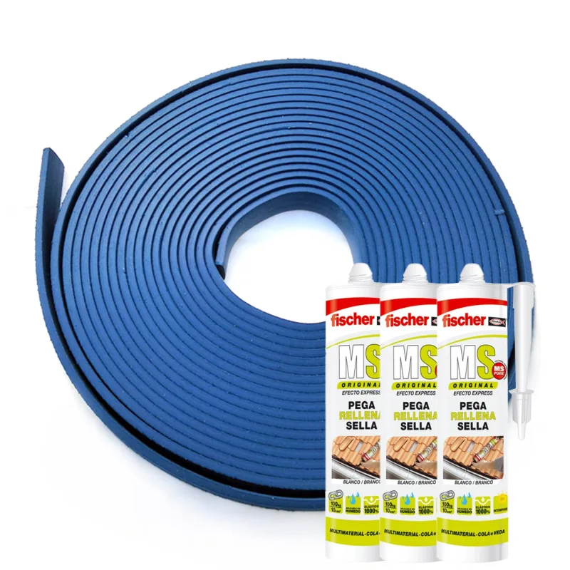 Junta de hormigonado hidroexpansivo (10mx20mm) + 3 selladores: ideal para el sellado de muros, juntas y forjados