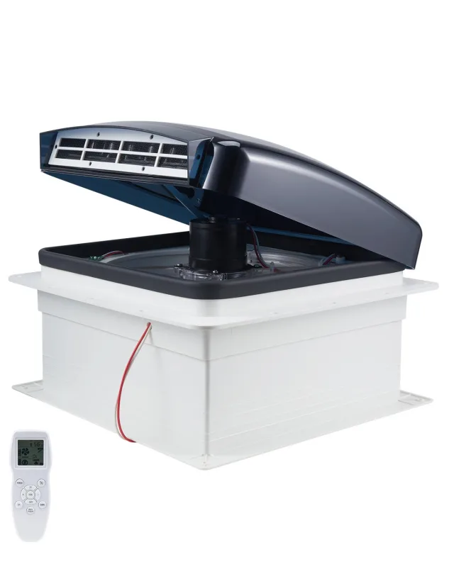 Ventilador techo caravana 14, 12v, reversible 10 velocidades, control remoto, protección contra lluvia integrada, tapa eléctrica, palas 12 vevor