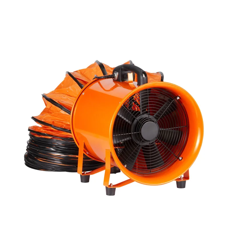 Ventilador portátil 254 mm, robusto con tubo de 5 m, extractor 255 w 1720 cfm para polvo y humo, uso industrial en casa/trabajo succebuy