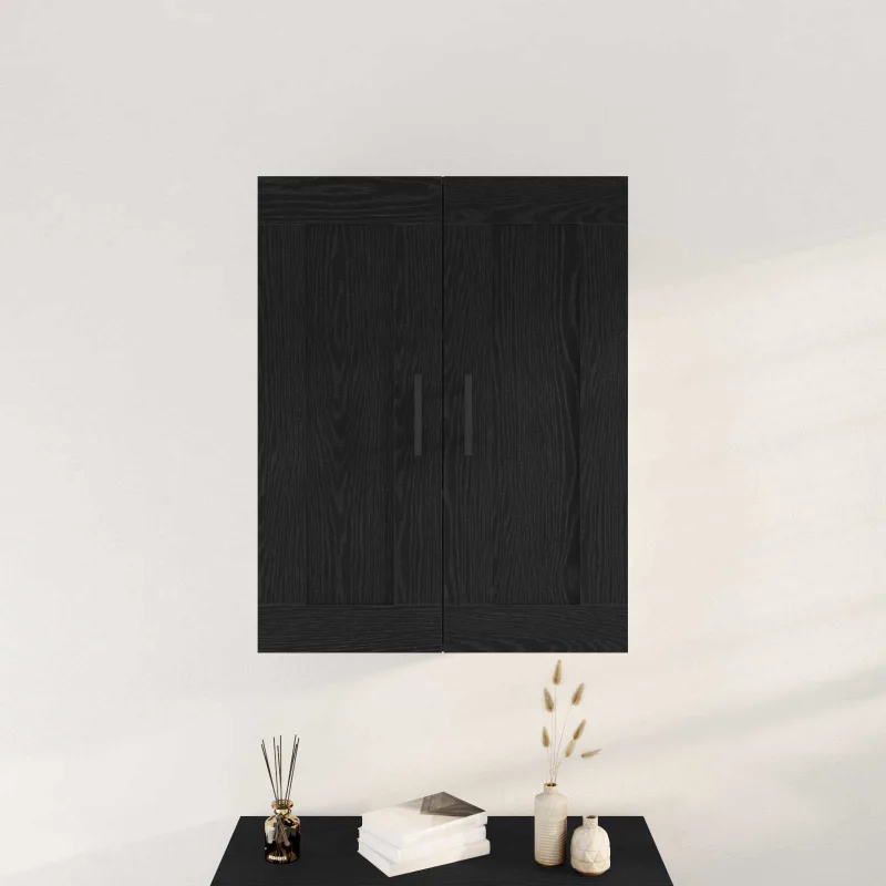 Mueble de pared roble negro 69,5 x 34 x 90 cm vidaxl