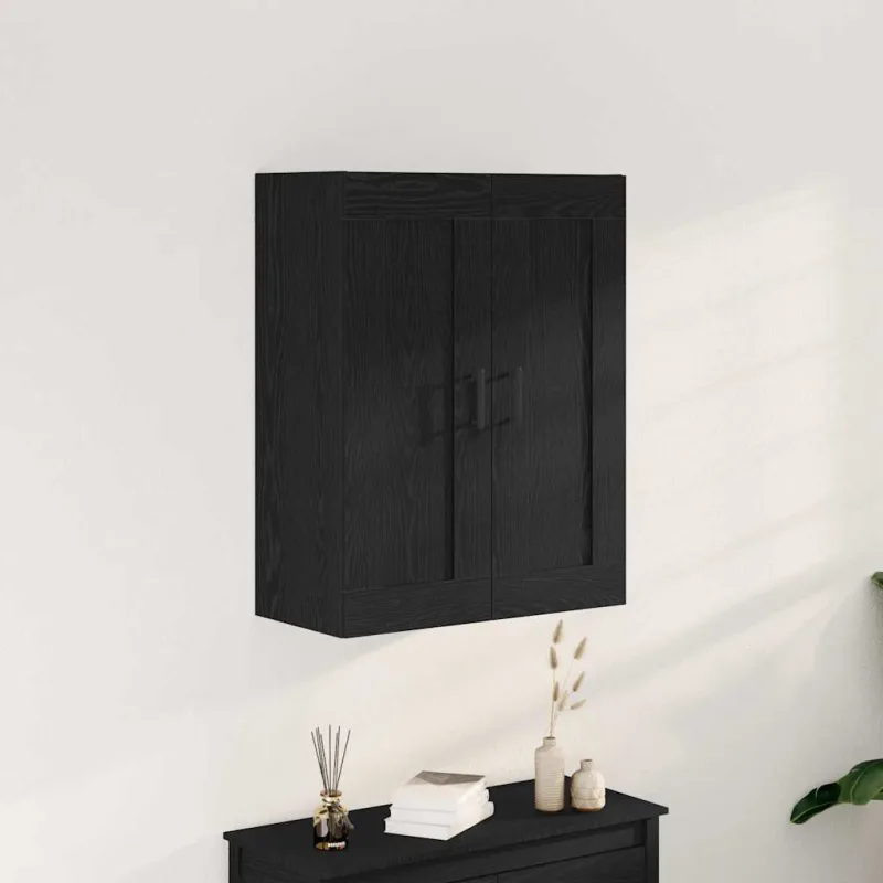 Mueble de pared roble negro 69,5 x 34 x 90 cm vidaxl