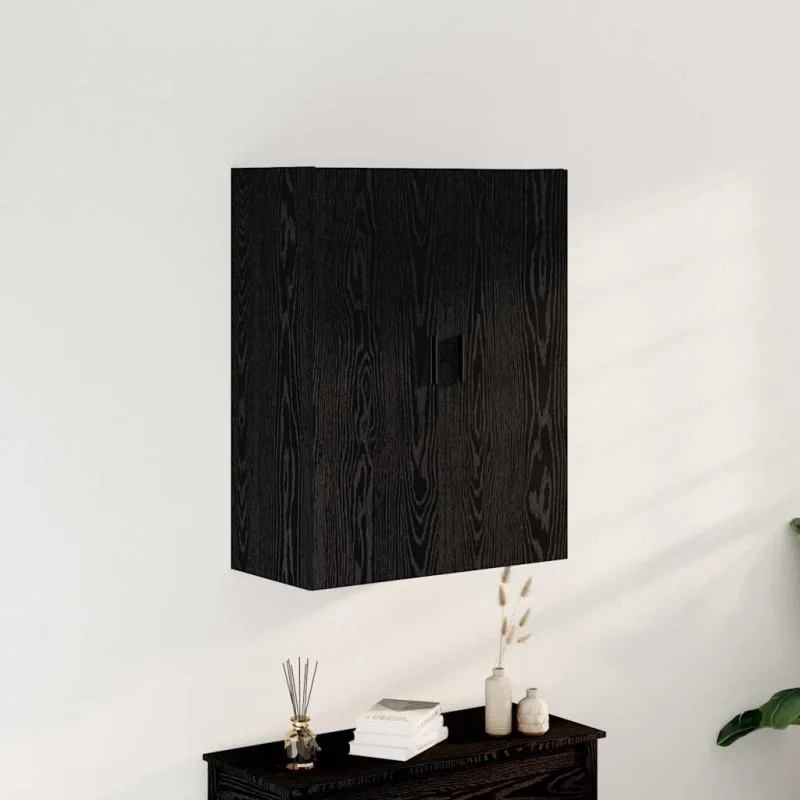 Mueble de pared roble negro 69,5 x 34 x 90 cm vidaxl