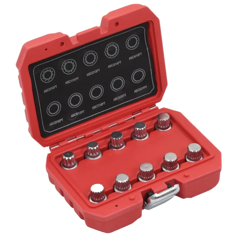 Juego de 10 llaves para tuercas de seguridad de rueda para vw