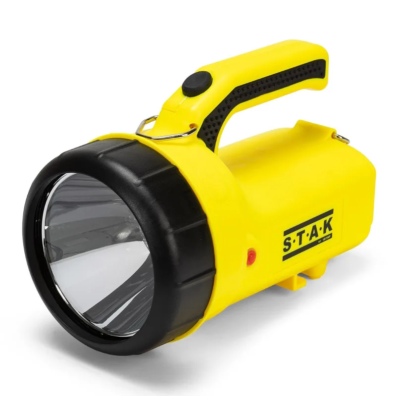 Spotex: proyector recargable portátil atex, 5w, 300lm. base de carga de pared incluida