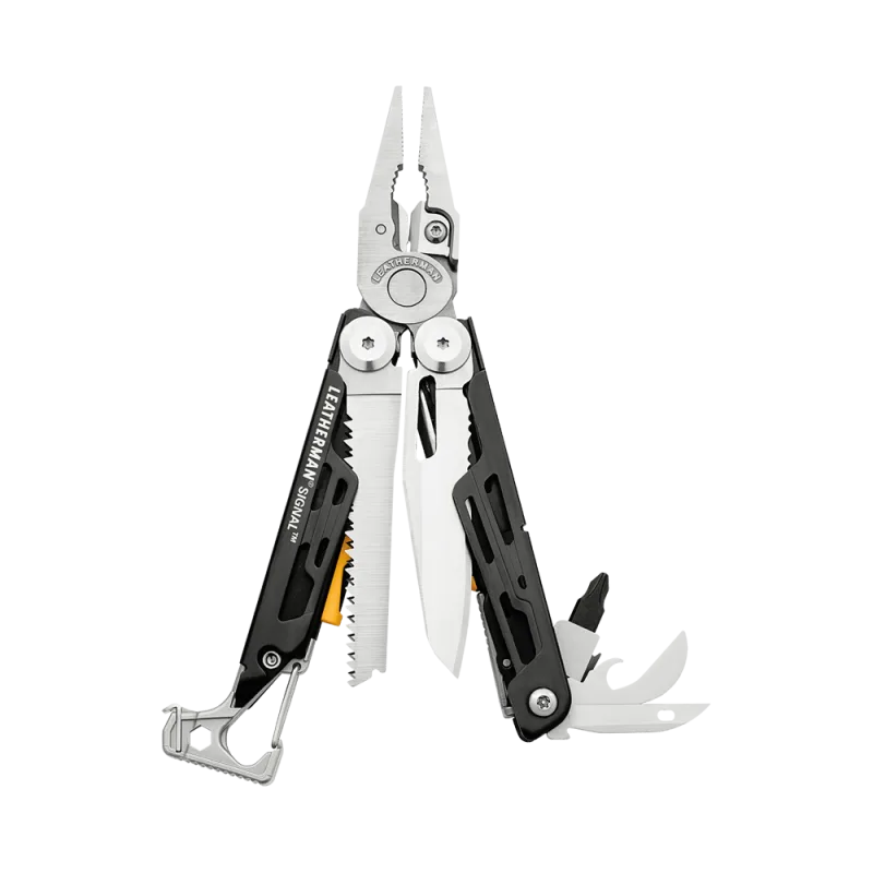 Leatherman signal alicate multiherramienta para bolsillo 19 herramientas negro, plata