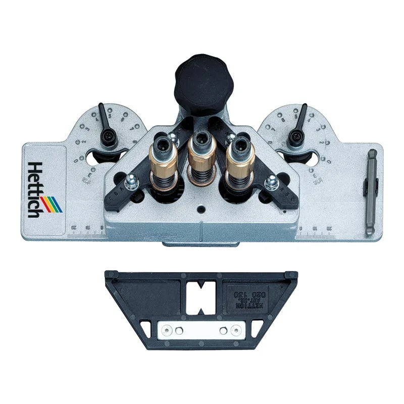 Plantilla de perforación hettich para bisagras drilljig - taladro ø35 mm / 2 x ø 10 mm - 20165