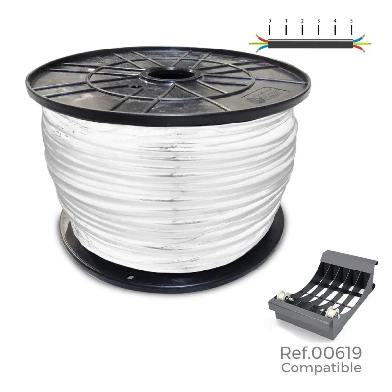 Carrete cable manguera acrilica 1kv blanca 3x1,5mm 200m (bobina grande ø400x200mm) 8425998289787 28978 sediles