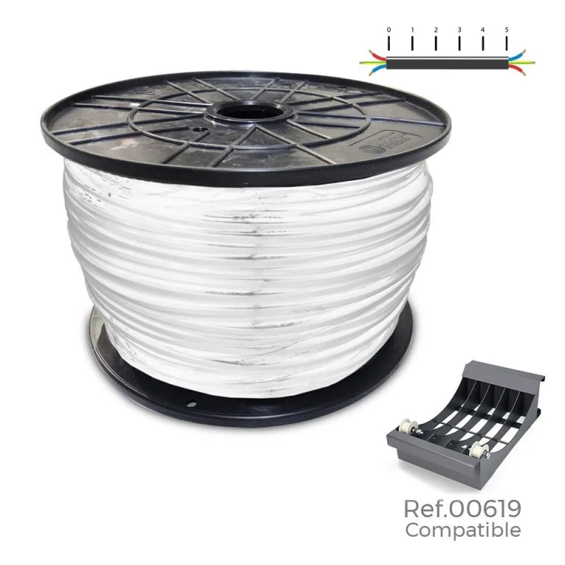 Carrete cable manguera acrilica 1kv blanca 3x2,5mm 150m (bobina grande ø400x200mm) 8425998289794 28979 sediles