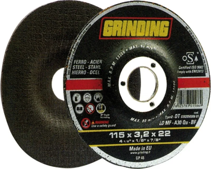 Grinding mola abrasiva per ferro 115x3.2x22mm dt ld mf