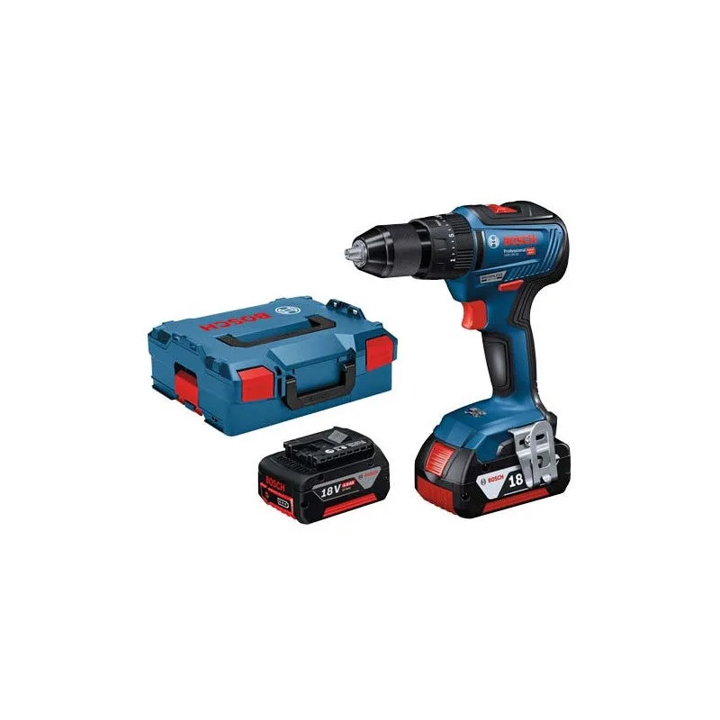 Taladro atornillador inalámbrico bosch de 18 v y 2 baterías gsb 18v-55