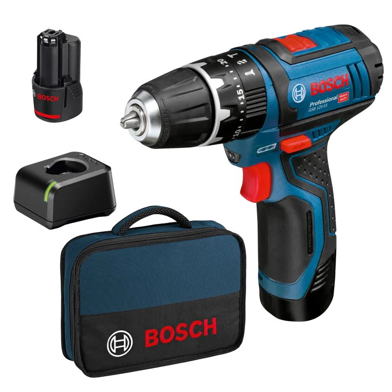 Taladro bosch-b 12v gsb12 v-15 con 2 baterías. 2.0
