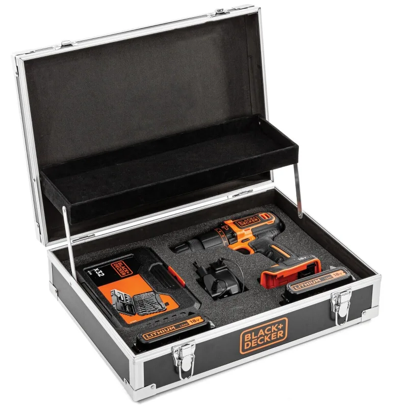 Trapano avvitatore litio b+d 18v bdchd18b2fc - qw con accessori