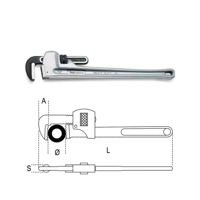 Llave para tubo modelo 'americano' art. 363mm 600x3