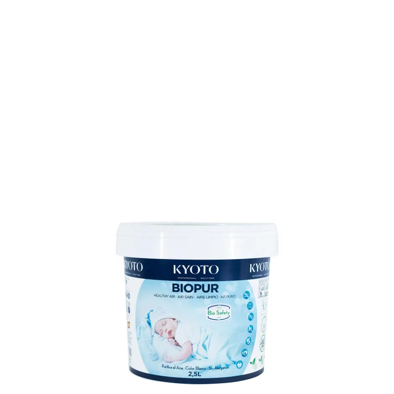 Pintura decorativa efecto liso biopur osaka color blanco 2.5 litros