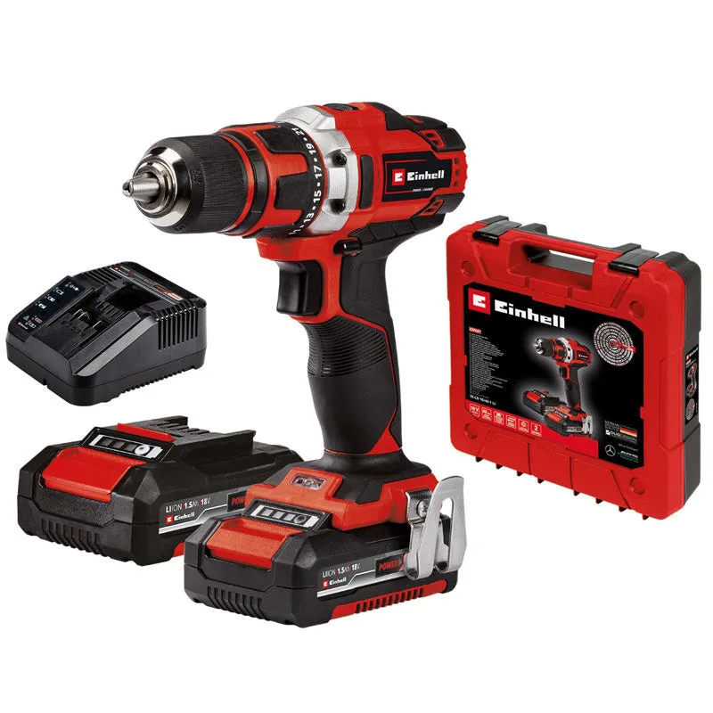 Einhell 4513939 - taladro sin cable te-cd 18/40 li (2x1,5 ah)