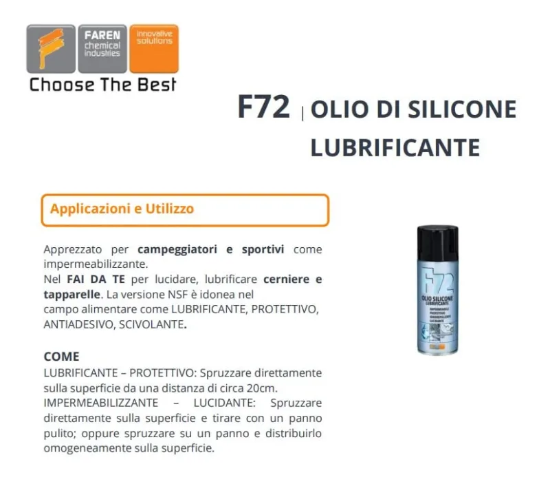 Spray aceite de silicona f72 faren 400 ml