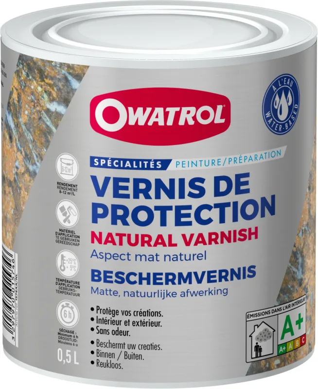 Barniz natural mate metales owatrol 2,5 lt