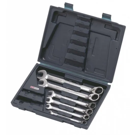 Ks tools jeu de clés mixtes à cliquet réversible gearplus, 6 pcs
