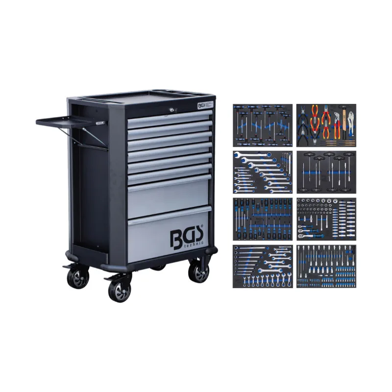 Carro de herramientas | 8 cajones | con 299 herramientas