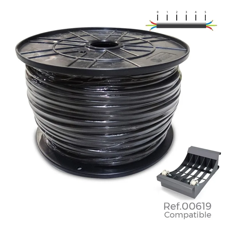 Carrete cable manguera acrilica 1kv negra 3x2,5mm 150m (bobina grande ø400x200mm) 8425998289770 28977 sediles