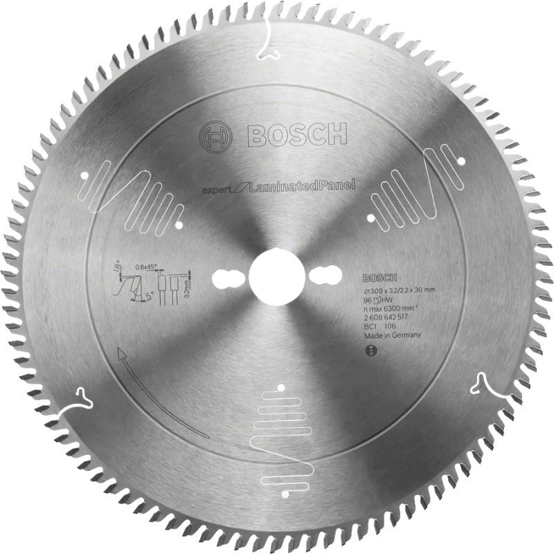 Hoja de sierra circular bosch - madera - ø300 mm - 96 dientes - espesor 3,2 mm - al30 - 2608642517