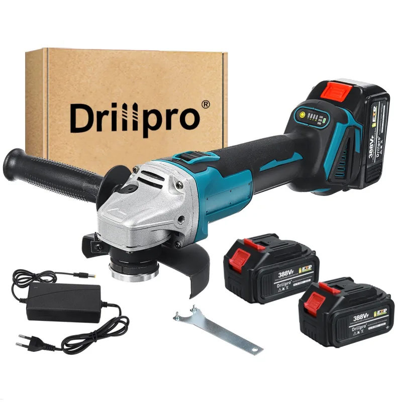 Amoladora angular a batería 125mm 18v 10000rpm con 2 baterías