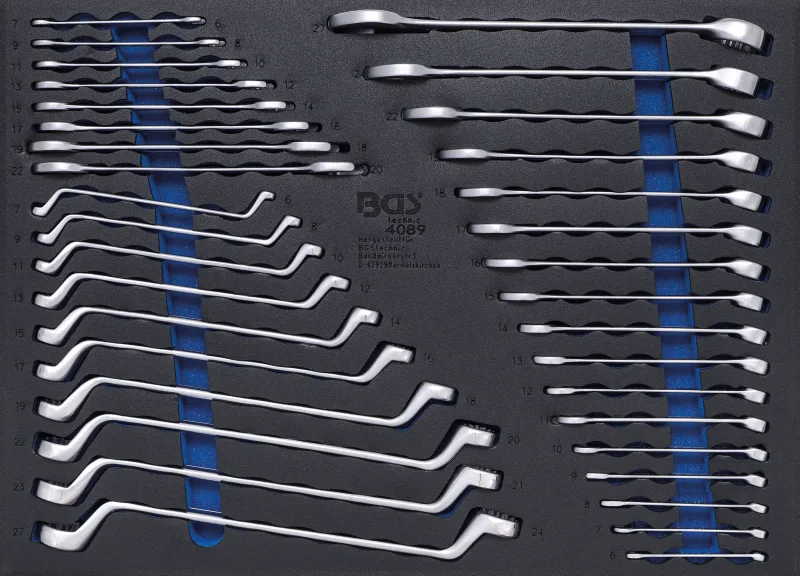 Bandeja para carro 3/3: juego de llaves | 35 piezas