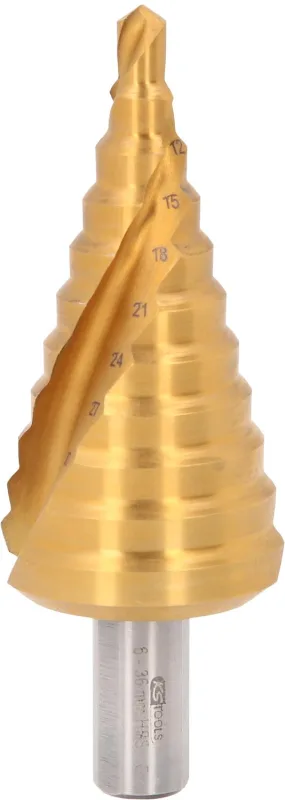 Ks tools forets étagés hss-tin,ø 6-36mm, 11 etages