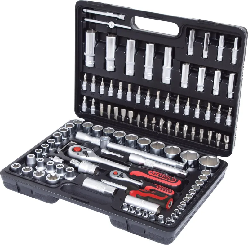 Ks tools 1/4+1/2 coffret de douilles, 108 pcs