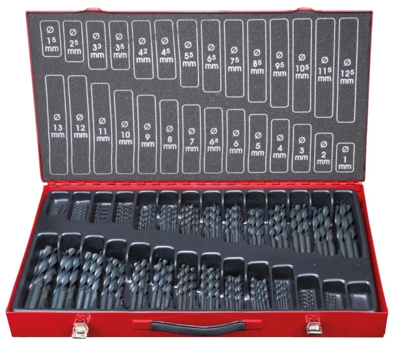 Ks tools coffret de forets hss-r laminés, 230 pcs, 1-13mm