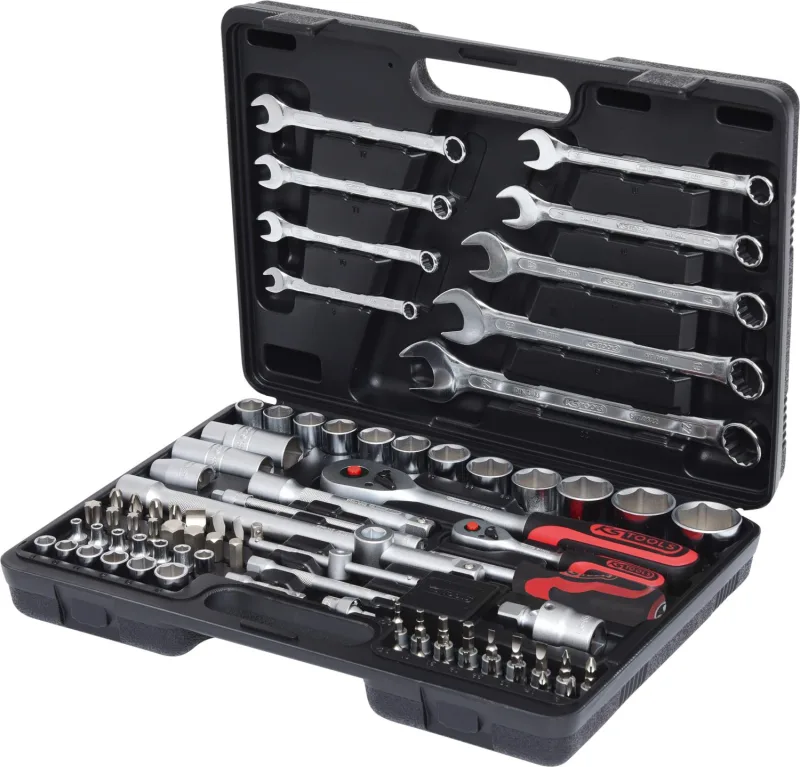 Ks tools 1/4+1/2 coffret de douilles, 82 pcs