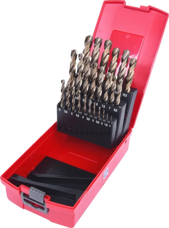 Ks tools coffret de forets hss-g co 5, en box pvc, 25 pcs, 1-13mm