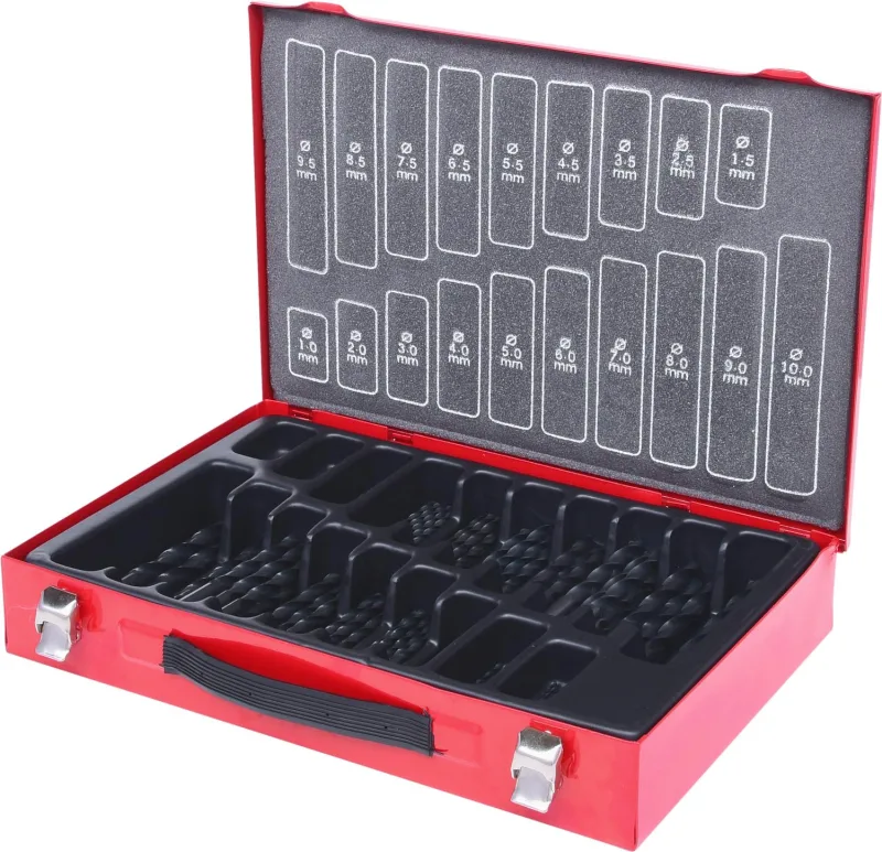 Ks tools coffret de forets hss-r laminés, 170 pcs, 1-10mm