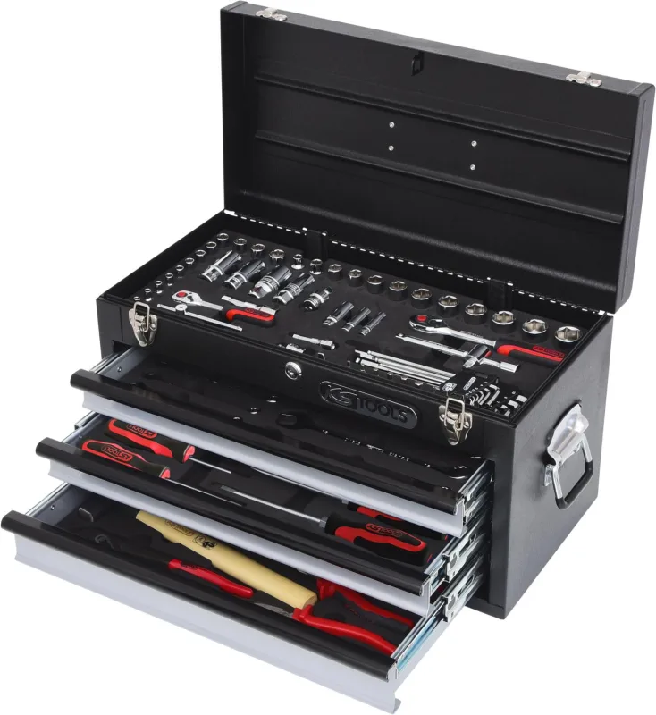 Ks tools 1/4+3/8 coffret d'outils universels chromeplus, 99 pcs