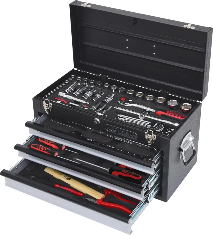 Ks tools 1/4+1/2 coffret d'outils universels chromeplus, 99 pcs