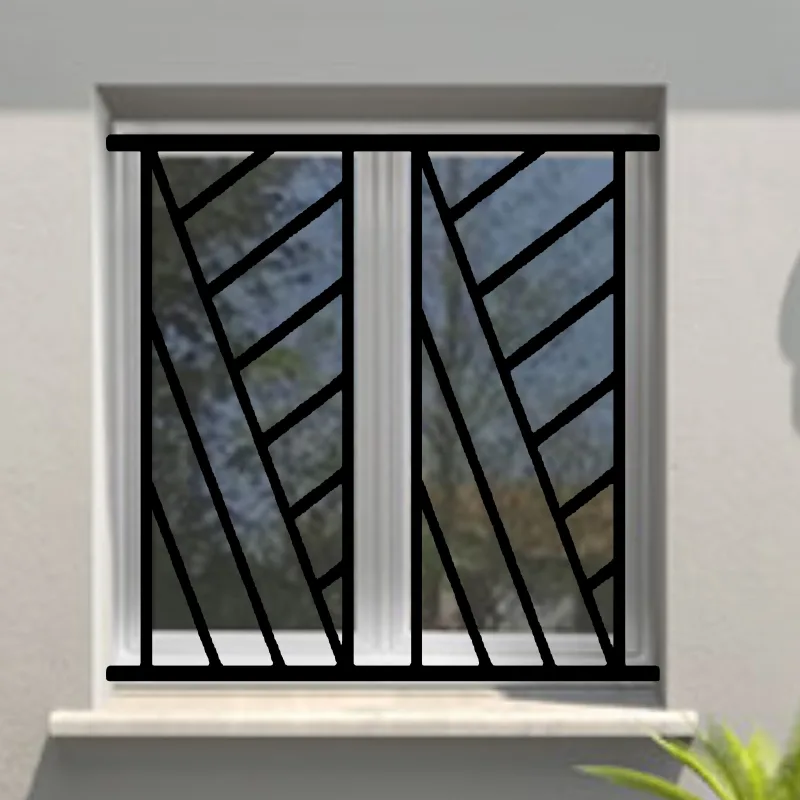 Reja de seguridad omega para ventana h = 95 cm x w = 120 cm (dimensión marco)