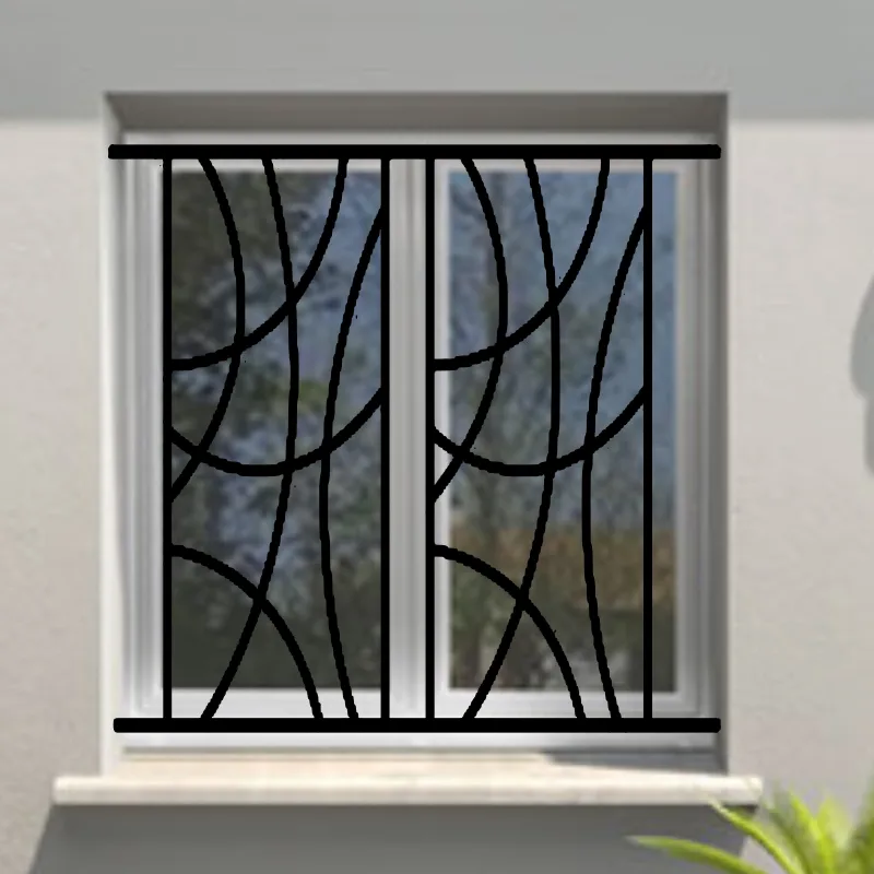 Reja de seguridad arcade para la ventana h = 75 cm x w = 100 cm (dimensión marco)