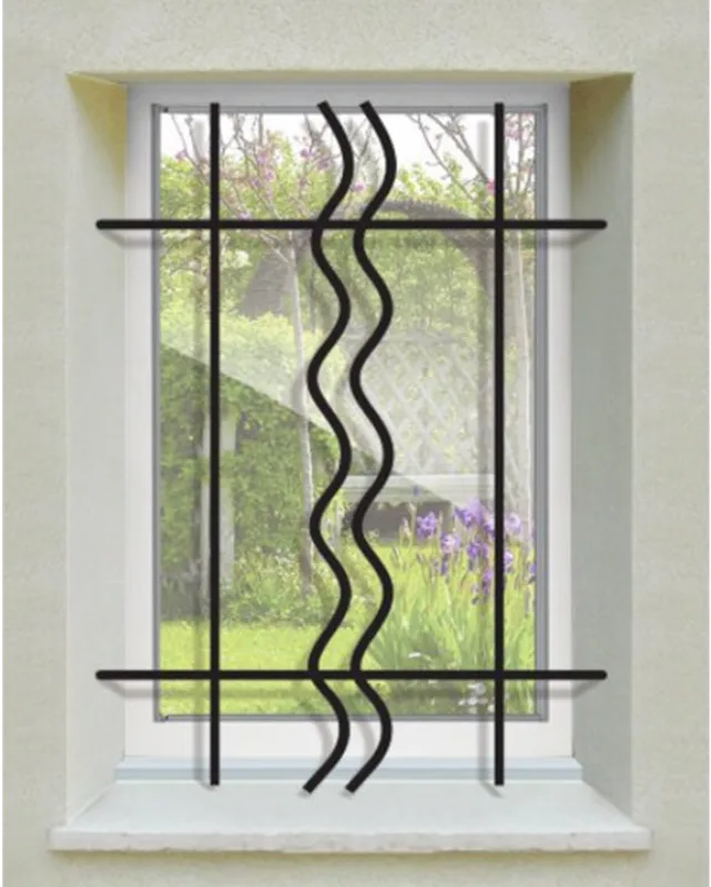 Reja de seguridad duo para ventana h = 75 cm x w = 140 cm (dimensión marco)