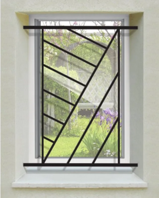 Reja de seguridad omega para ventana h = 45 cm x w = 40 cm (dimensión marco)